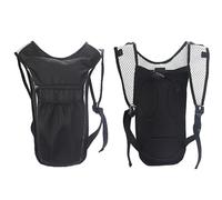 Lagomloot Hydration Backpack, Lightweight Breathable Running Rucksack with Reflective Strips for Cycling Hiking, Black 40x26x5cm