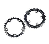 Lagomloot Iron Chainring Set, 34T/42T Black Steel Chain Wheels for TONGSHENG TSDZ2 Motor, 2-Pack Electric Bike Replacement Parts