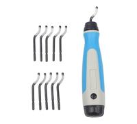 Lagomloot NG1000 Deburring Tool Set, 11 HSS Swivel Blades with 360° Rotary Head for Metal, Plastic, 3D Printing, Ergonomic Handle for DIY and Professional Use