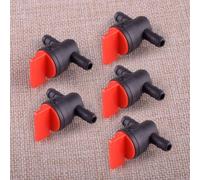 Lagomloot Pack Motorcycle Petrol Fuel Tap Switch Inline On-Off Valve Filter Shut Off for Scooter for atv Quad Bike Plastic Black