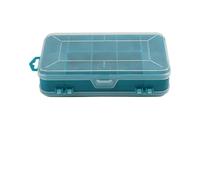Lagomloot Plastic Storage Box, 8-Slot Organizer Case for Screws Bolts Nuts Beads, Portable Tool Tidy Container Green