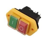 Lagomloot Push Button Switch KLD-28A, 16A 250V AC Electromagnetic Power Tool Switch with Under-Voltage Protection, IP55 PVC Case for Drills Slicers Meat Grinders
