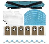 Lagomloot Replacement Kit, Main Brush with Filter, Mop Cloth, Dust Bag & Side Brushes for Liectroux G7, for AENO RC4S, EVOLUTION AIRO