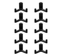 Lagomloot Sturdy Plastic Tool Hooks for Vertical Siding Sheds, Heavy Duty ABS Storage Organiser for Garage and Workspace, Black 5-Pack
