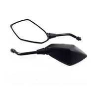 Lagomloot Wide View Motorcycle Rearview Mirror, 360° Adjustable HD Glass with ABS Shell for Scooter ATV, for Versatile 10mm Screw Pair Black