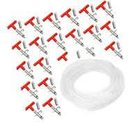 Lagomorph 20 Automatic Waterers with 10 Meters Clear Polystyrene Tube for Impermeable Moisture Structure in Pet Enclosures, Easy Installation, Safe Substance