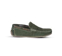 Lagonda Suede Driving Moccasin Loafers Silver Street London Dark Green 12