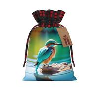 lagoon bird Printed holiday drawstring bag 8.3x11.8 inch Christmas party decoration gift bag