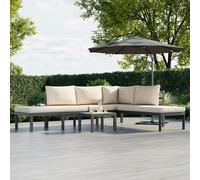 Lagos Modular Aluminium Lounge Set Charles Bentley Grey One Size