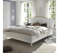 lagos super king bed in high gloss white with pu headboard