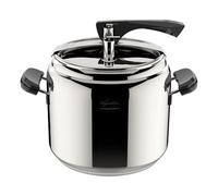 Lagostina La Classica Lagofusion pressure cooker, Ø 24 cm, capacity 9L, with basket, recipe book and ecodose, Bakelite handles, weight valve and Lagofusion bottom