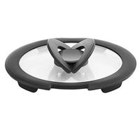 Lagostina Ingenio induction glass lid, Glass, black/transparent, 16 cm