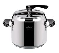 Lagostina La Classica Lagofusion pressure cooker, Ø 24 cm, capacity 9L, with basket, recipe book and ecodose, Bakelite handles, weight valve and Lagofusion bottom
