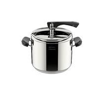 Lagostina Pressure Cooker La Classica Lagofusion, Pressure Cooker Ø 22 cm, Capacity 7L, with Basket, Cookbook and Ecodose, Bakelite Handles, Weight Valve and Lagofusion Bottom