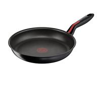 Lagostina Red Line Non Stick Frying Pan Ø 26 cm, Induction Frying Pan, Gas and Oven Scratch Resistant, Thermosignal Cooking Indicator, Stainless Steel and Aluminium Back, Non-Slip Silicone Handle