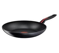 Lagostina Red Line Wok Non-Stick Aluminium, Ø 28 cm, Induction Pot, Gas and Oven up to 175 °C, Thermosignal Cooking Indicator, Non-Slip Silicone Handles