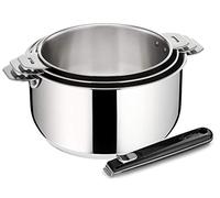 Lagostina Salvaspazio Lagoseal Set of 3 Saucepans 16/18 / 20 cm with Handle Black