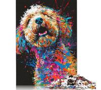 Lagotto Romagnolo Dog Art 500 Piece Jigsaw Puzzle Adults Puzzle Woodboard Jigsaws Puzzles Toy Educational Game 500pcs (52x38cm)