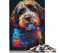 Lagotto Romagnolo Dog Art Jigsaw Puzzles for Adults 1000 Piece Jigsaw Puzzles for Adults Challenging Game Birthday Gifts 1000pcs (75x50cm)