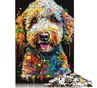 Lagotto Romagnolo Dog Art Jigsaw Puzzles Puzzle 1000 Pieces Jigsaws Rectangular Wooden Jigsaw Stress Reliever Difficult Challenge 1000pcs (75x50cm)