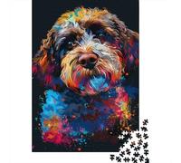 Lagotto Romagnolo Dog Art Puzzles for Adults 1000 Pieces Puzzles for Adults & Teenager Age 12 Years Up Christmas Eve Gifts 1000pcs (38x26cm)