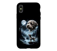 Lagotto Romagnolo Howling to the Moon Retro 90's Dog Case for iPhone X/XS