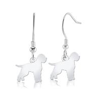 Lagotto Romagnolo Silhouette Silver Earrings