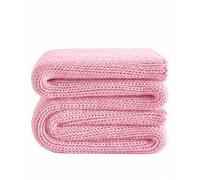 L'AGRATY Knitted Weighted Blanket 48"x72" 15lbs for Adults Cooling