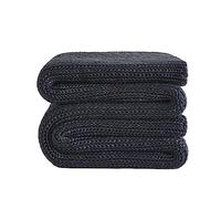 L'AGRATY Knitted Weighted Blanket - 60"x80" 15lbs Cooling Chunky Knit Heavy Blanket for Adults Braided Crochet Throw Thick Cable Yarn Knit Decorative Blanket No Beads Evenly Weighted Machine Washable