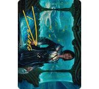 Lagrella, the Magpie (#28) Art Card (Gold Signature) | Streets of New Capenna