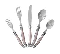 Laguiole 20 Piece Flatware Set - Stainless Steel Cutlery Set - Dishwasher Safe Silverware Set - Luxurious Utensil Sets w/Knives, Spoons and Forks Set (Petal Pink, Service for 4)
