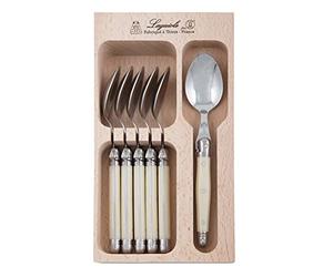 Laguiole by Andre Verdier 6 Piece Teaspoon Set in Wooden Tray