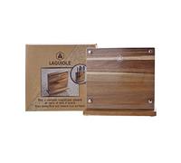 Laguiole Empty Wooden & Glass Block-40268431-Acacia Wood Magnetic Knife Block Without Knife, Real Wood/Glass, Brown, L