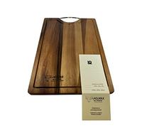 Laguiole en Aubrac Solid Acacia Wood Cutting & Serving Board, 14.25 x 9.90-in With Stainless Steel Handle & Juice Groove