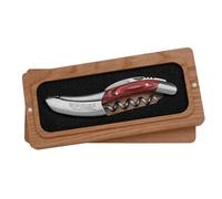 Laguiole En Aubrac Sommelier Waiter's Corkscrew, Red Pakawood Handle, Wine Opener with Foil Cutter & Bottle Opener