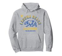 Laguna Beach California Beach Flag Bear Surf CA Vintage Pullover Hoodie