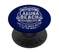 Laguna Beach California USA Vintage Paradise Artwork PopSockets Adhesive PopGrip