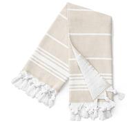 Laguna Beach Textile Co Soft Turkish Fouta Hand Towel - Dune Tan, 400 GSM
