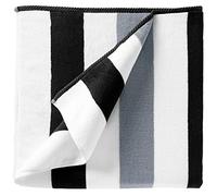 Laguna Beach Textile Co. Striped Cabana Oversized Beach Towel (Black & Gray)