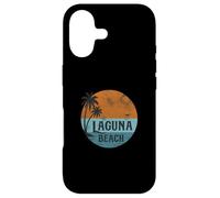 Laguna Beach Vacation Sunset and Palms Grunge Style Case for iPhone 17