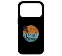 Laguna Beach Vacation Sunset and Palms Grunge Style Case for iPhone 17 Pro