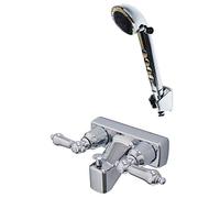Laguna Brass 3211CP/4120CP RV/Motorhome Replacement Non-Metallic Two Handle Tub Faucet Valve Diverter with Matching Hand Held Shower Set, Chrome Finish