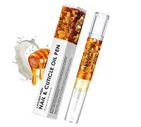 Lagunamoon Cuticle Oil Pen for Nail Care, 5ml Nail Oil Pen with Natural Ingredients to Moisturize and Nourish Dry Nails and Cuticles, Cuticle Oil to Prevent Nail Cracking and Hangnails, Milk & Honey