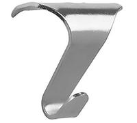 LagunaProject Picture Rail Hooks - Contemporary Finish - Polished Chrome Like Silver 40mm x 45mm x 1.8mm - Holds Upto 20kg