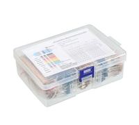 LAGUOE 2. Film Resistor Assortment Set 2600pcs 130 Values 1/8W Resistance with Case for Circuits Resistor Pack with Storage Box