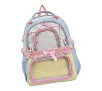 LAGUOE Clear Panel Itabag Backpack Customizable Insert for Anime Pin Collections & Cosplay Pin Display Backpacks with Inserts