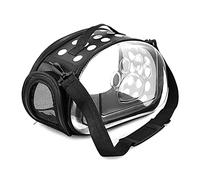 LAGUOE Handheld-Carrier for Small Pet Ventilable Transparent Carry Bag Portable Carry Bag for Hamsters Animal Travel Case Pet Carrier Backpack Animals with Shoulder Strap