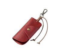 LAGUOE PU Leather Keychain Card Case for Professionals Detachable Belt Clip Design Compact Keyring Wallet Everyday Carry Functional Card Holder for Men
