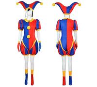 Lagusida Adult Kid The Amazing Digital Circus Costume Bodysuit+Hat+Gloves+Shoe Covers(140)