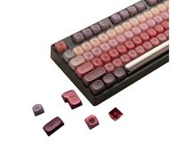 LAGWKX Jelly PBT Keycaps, Lipstick Theme Red Jelly HOA Profile Keycaps, 132-Key Pink Style Keycap Suitable for Mechanical Keyboards with Cherry/Gateron MX Switches